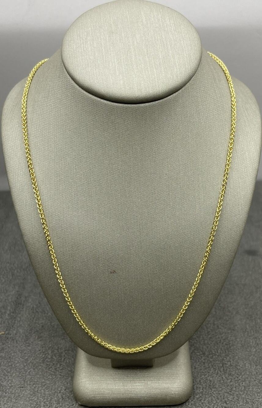 14K Yellow Gold Wheat Link Style Chain (27472)